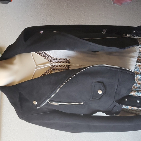 Zara Basic Outer ware faux suede jacket NWOT - Picture 2 of 13